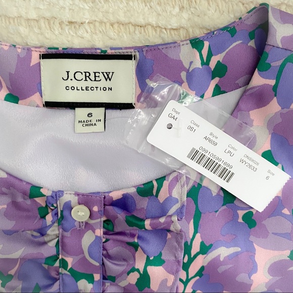 NWT J. Crew ruffle front pleated dress - Picture 8 of 13